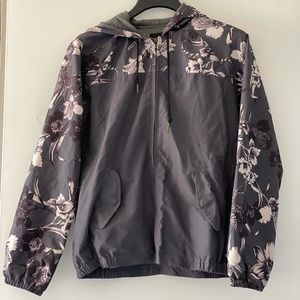 Floral Bomber Style Rain Jacket